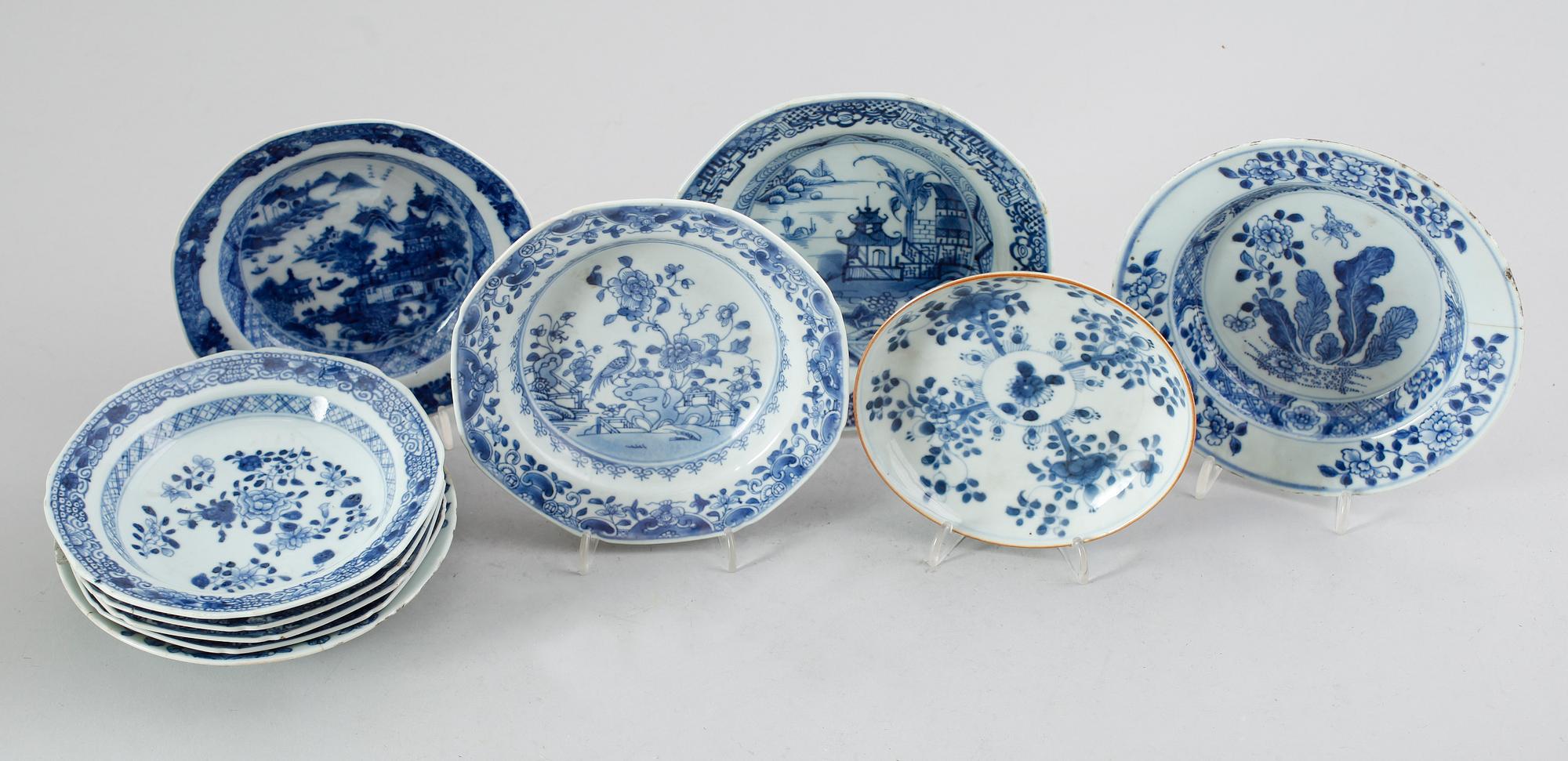 FAT, 10 st, porslin, Kina, 1700-tal.