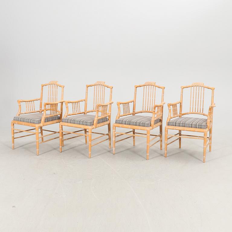 A set of four Giorgetti armchairs Italy later part of the 20th century.