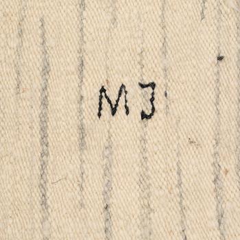 VÄVNAD, slätväv, signerad MJ, ca 165 x 120 cm.