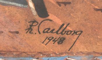 Rudolf Carlborg, akvarell signerad och daterad 1948.