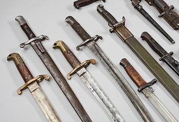 BAJONETTER, 25 st, 1800/1900-tal.