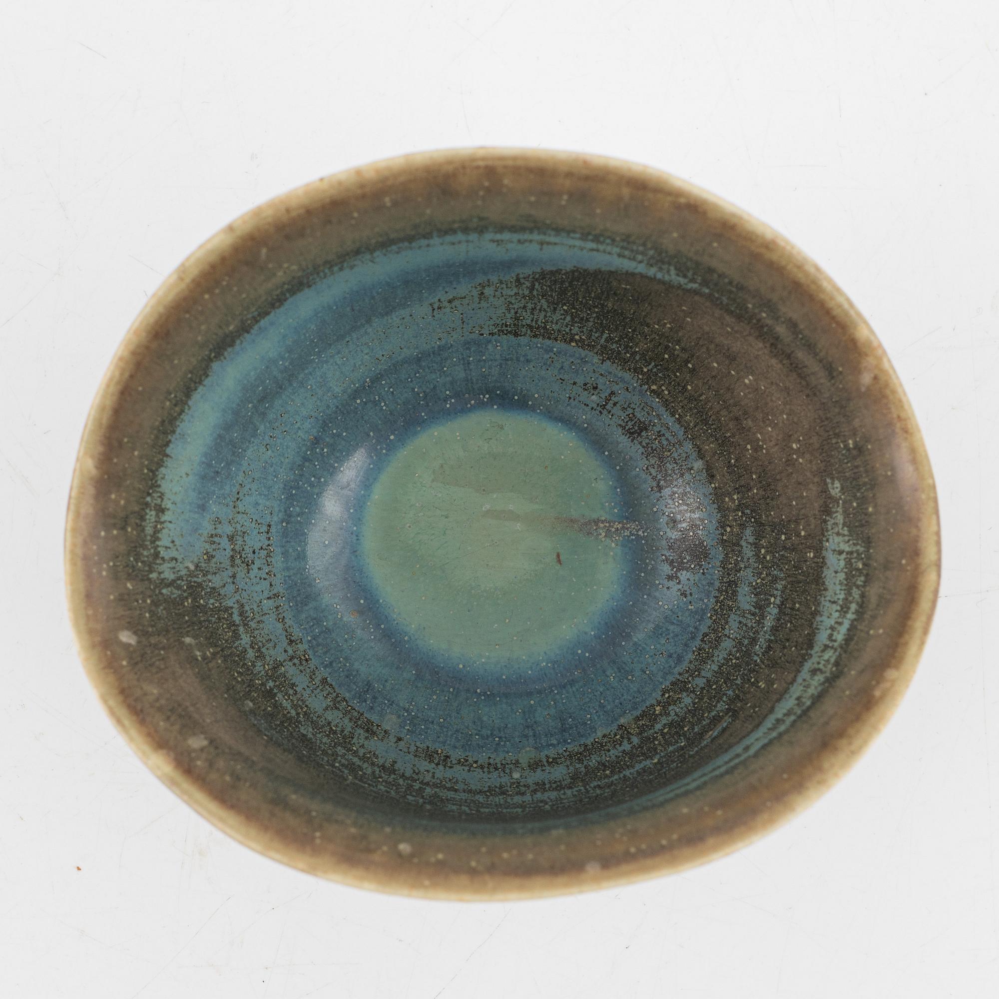 Stig Lindberg, tekanna, skål och kanna, Gustavberg Studio, 1960-1966.