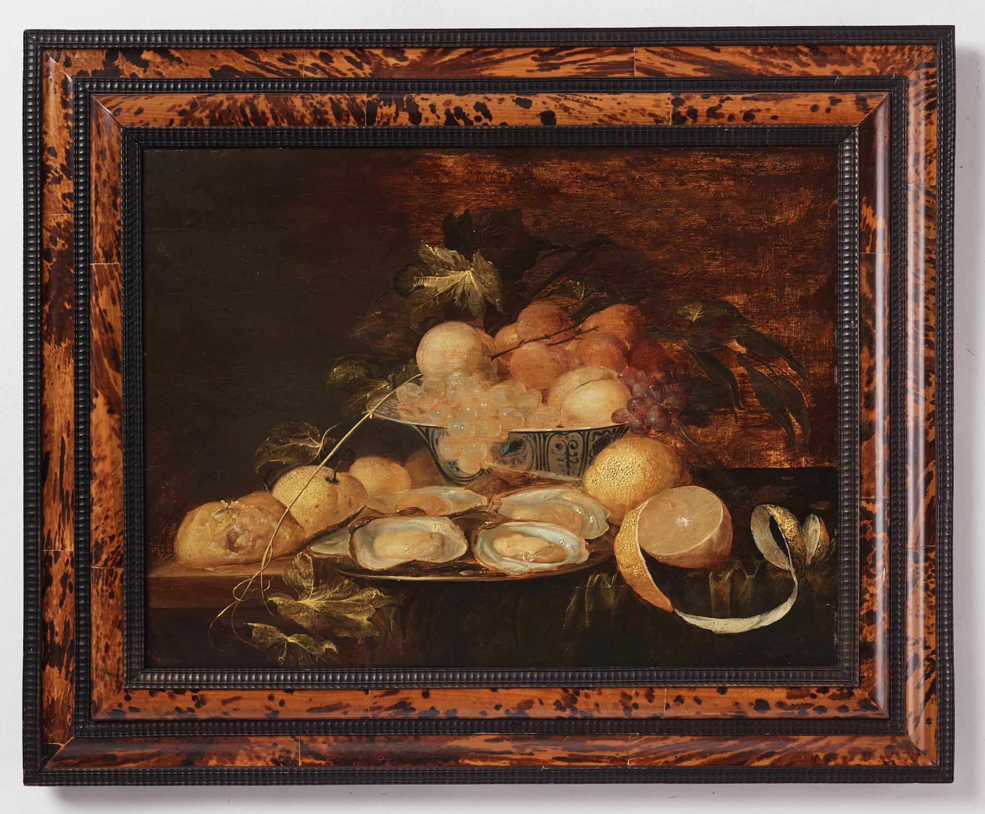 Jan Davidsz. de Heem, period copy, Still Life with Oysters, Fruits, and Kraak Porcelain Dish.
