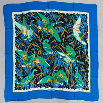 SCARF, "Hermès, "Cols verts", issued 1990.