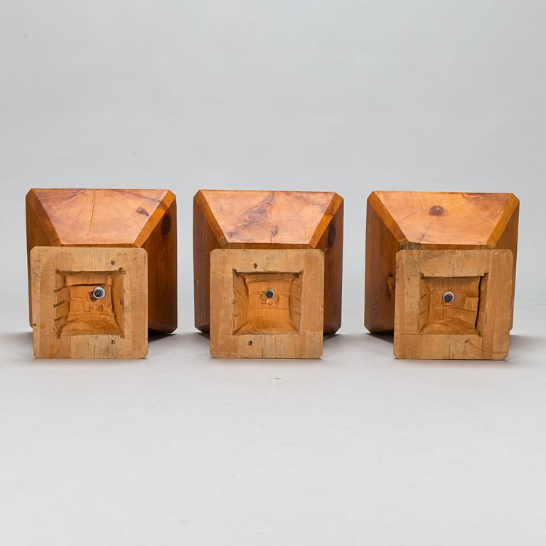 Three mid-20th century stools Finland.