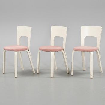 STOLAR, 3 st, modell 66, Alvar Aalto, Artek.