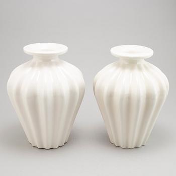 Ewald Dahlskog, a pair of faience vases from Bo Fajans.