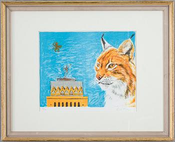 Ernst Billgren · ERNST BILLGREN, färglitografi, signerad och numrerad 80/360.
