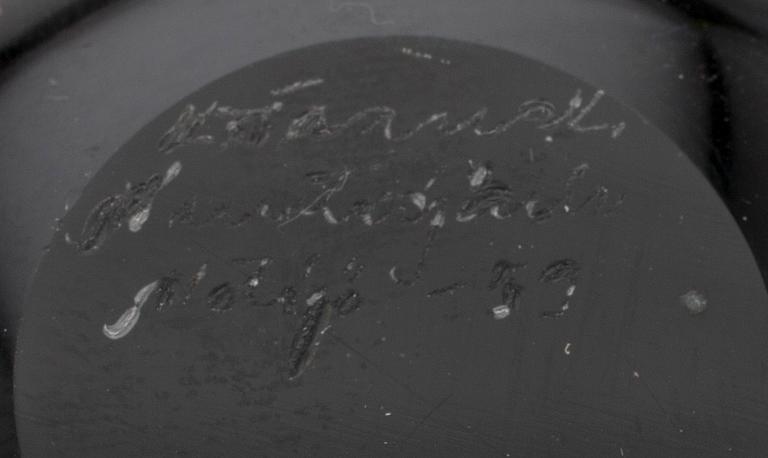 KAJ FRANCK, konstglas, 3 delar, sign. K. Franck Notsjö samt   Iittala, 1900-talets mitt.