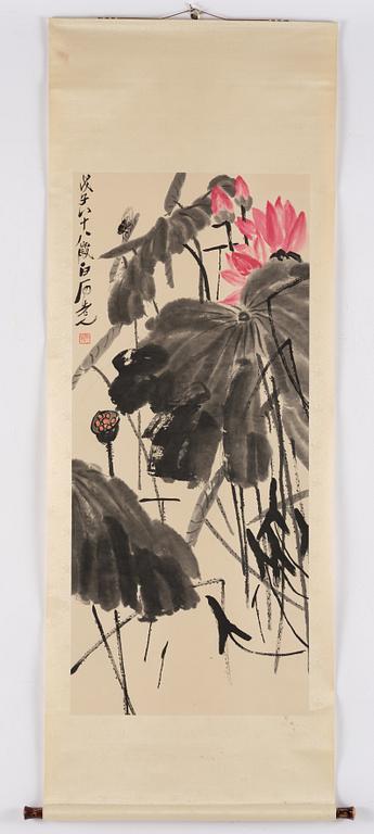 Qi Baishi, after, Lotus, 20th century.