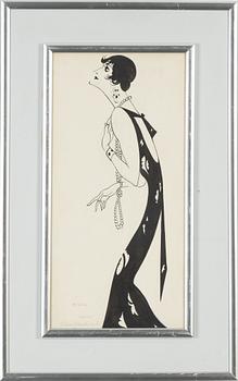 Einar Nerman, ink drawing, signed.