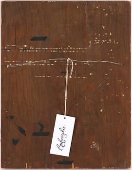 Madeleine Pyk, oil on panel, signed.