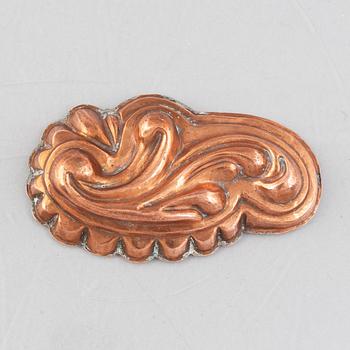 A royal copper rococo cake mould from Gripsholm, later part 18th century.