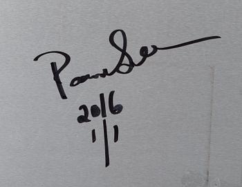 PAOLA SUHONEN, färgtryck på aluminium, a tergo signerad och daterad 2016, numrerad 1/1.