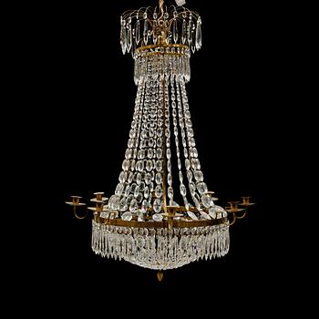 LJUSKRONA, gustaviansk stil, 1900-talets början, höjd ca 90 cm.