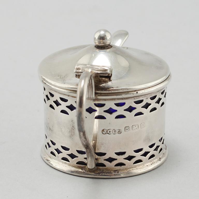 FRUKOSTSET, 5 delar, silver, J Gloster Ltd, Birmingham, 1927/1928.