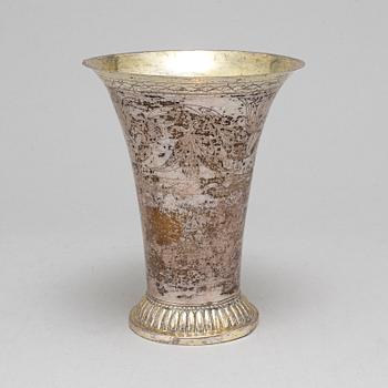 A parcel-gilt silver beaker probably Anders Pihra, Finland (1803-1831).