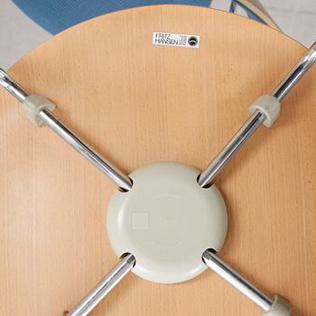 STOLAR, 4 stycken, "Sjuan", Arne Jacobsen, Fritz Hansen.