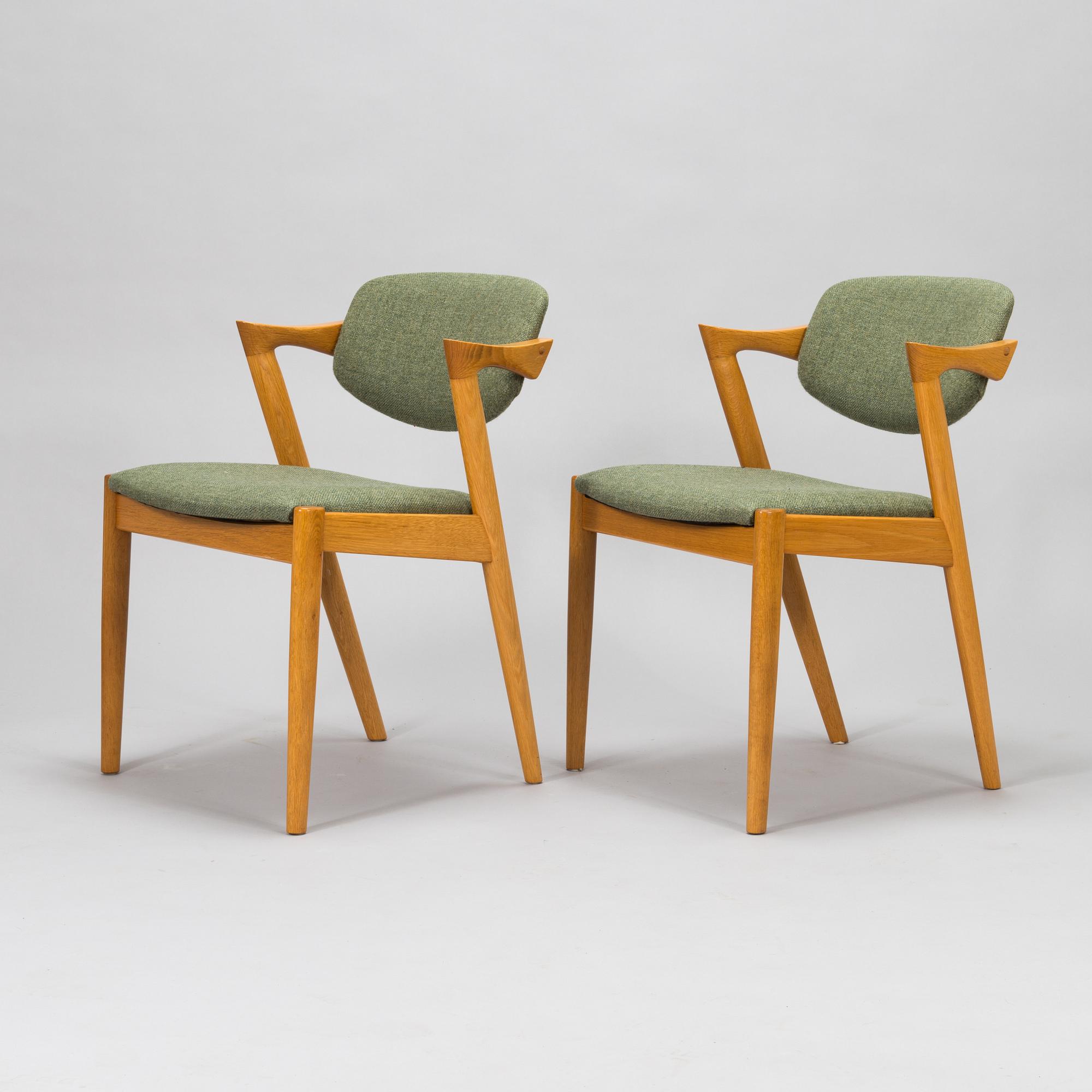 Kai Kristiansen, A set of four 'Z-chair' chairs, Denmark, 1960's.