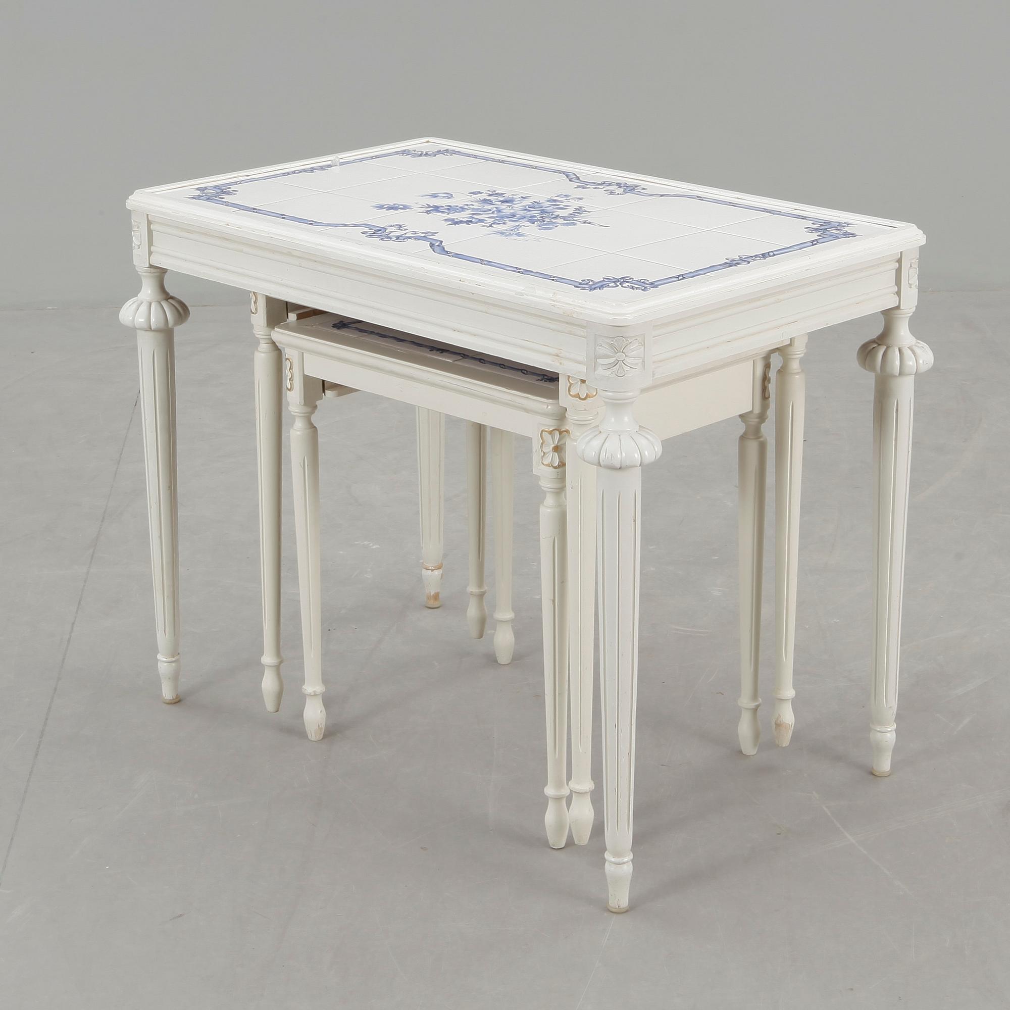 SATSBORD, 3 delar, gustaviansk stil, 1900-talets mitt.