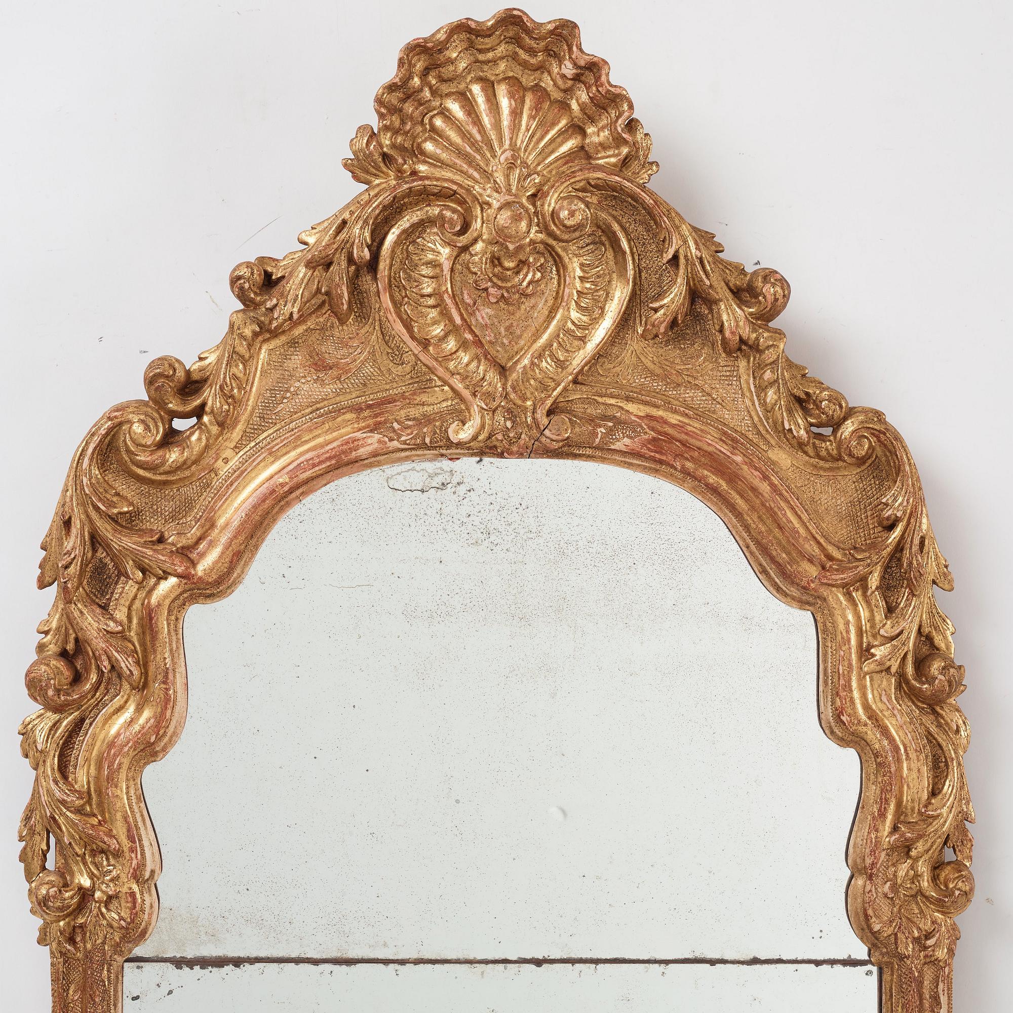 A German late Baroque mirror, first half of the 18th century.