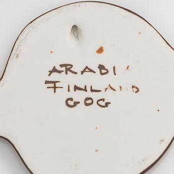 Gunvor Olin-Grönqvist, a set of eight ceramic wall decorations, all signed, for Arabia, Finland.