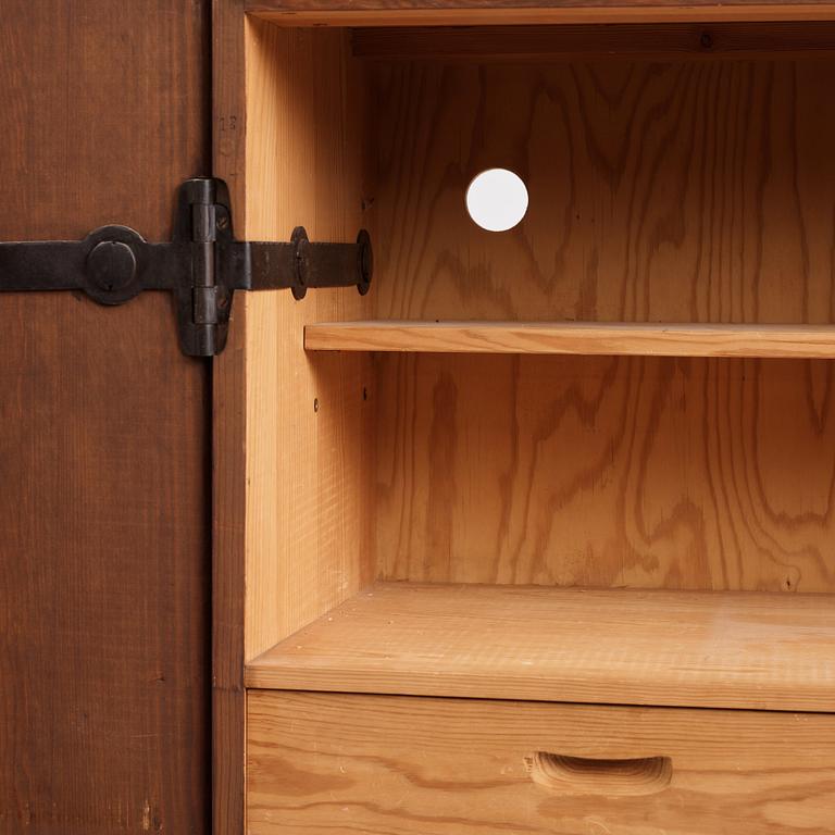 Axel Einar Hjorth, a stained pine 'Lovö' cabinet, Nordiska Kompaniet, Sweden 1930s.