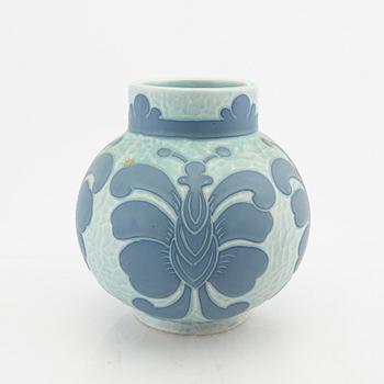 Josef Ekberg, a sgrafitto vase singed and dated 1921 Gustavsberg.