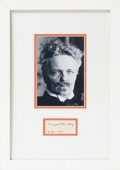 August Strindberg, an autograph, dated 21 Jan. 1912.