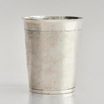 Jens Jacobsen Hoff, bägare, silver. Kontrollör Conrad Ludolph, Köpenhamn 1716.
