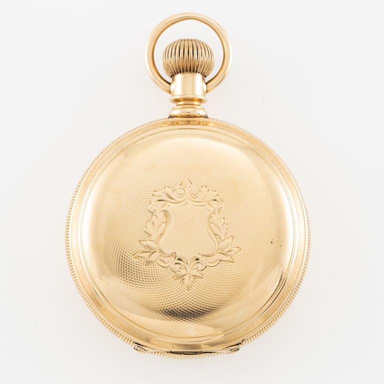 Elgin National Watch Company, fickur, "B.W. Raymond
", savonett, 14K guld, 55 mm.