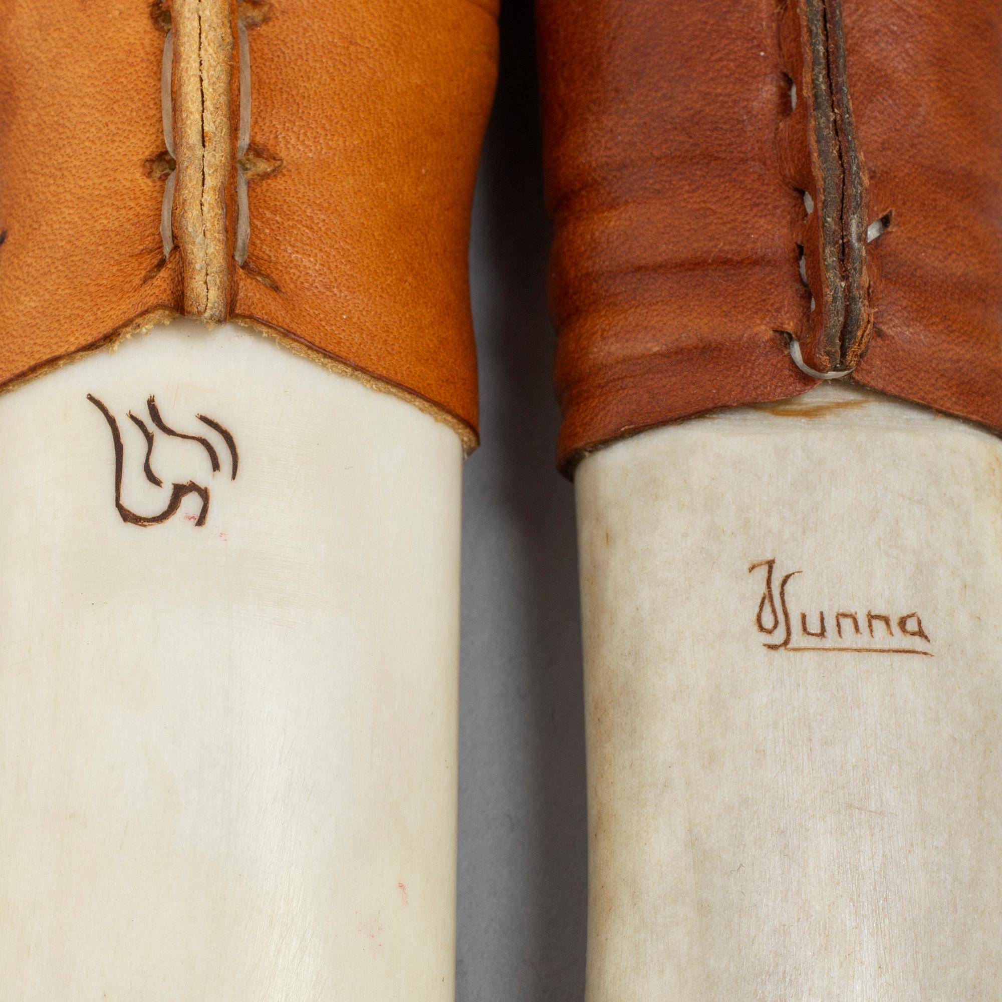 Two sami knives by Lennart Samelin och Johan Sunna.