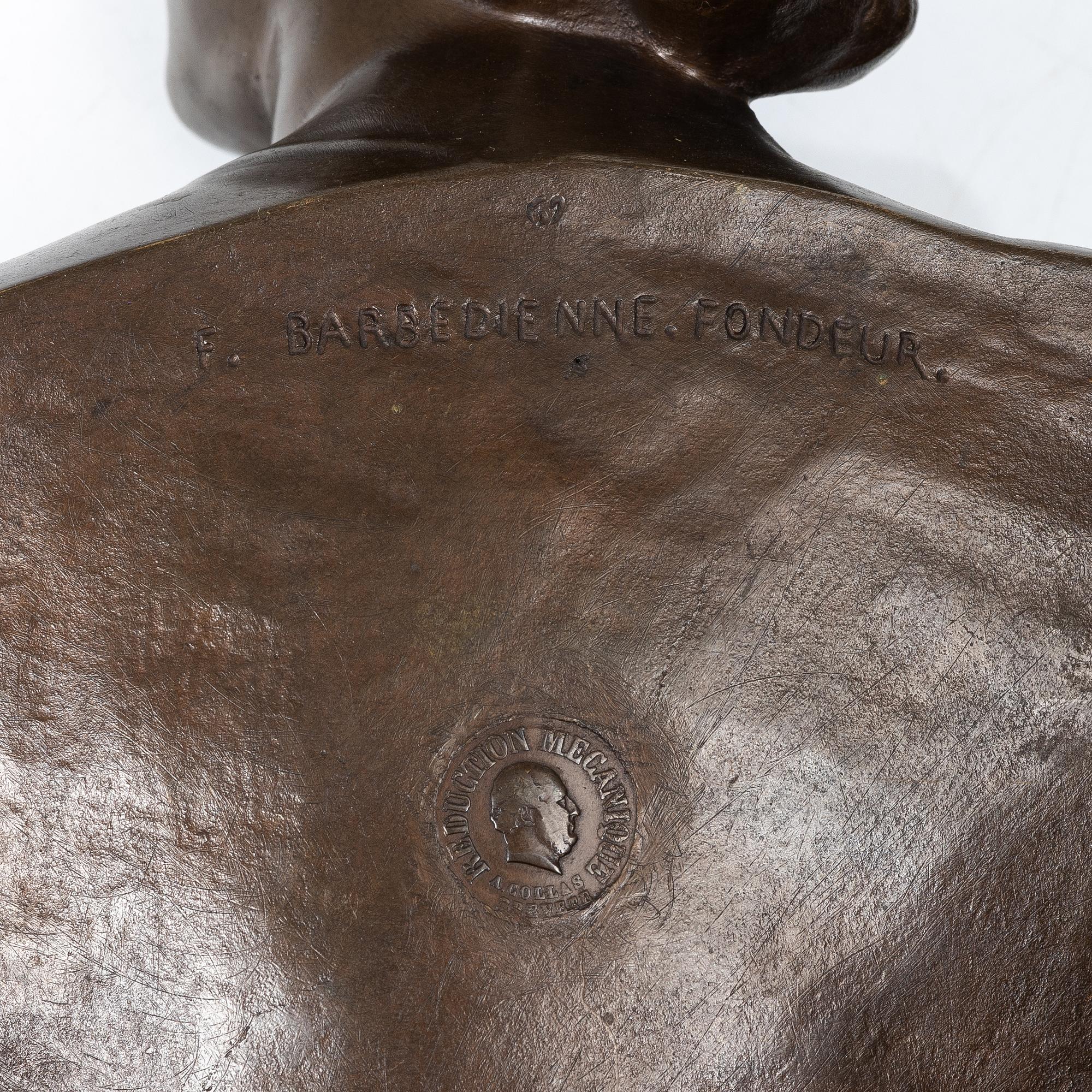 Ferdinand Barbedienne, Two busts, late 19th century.