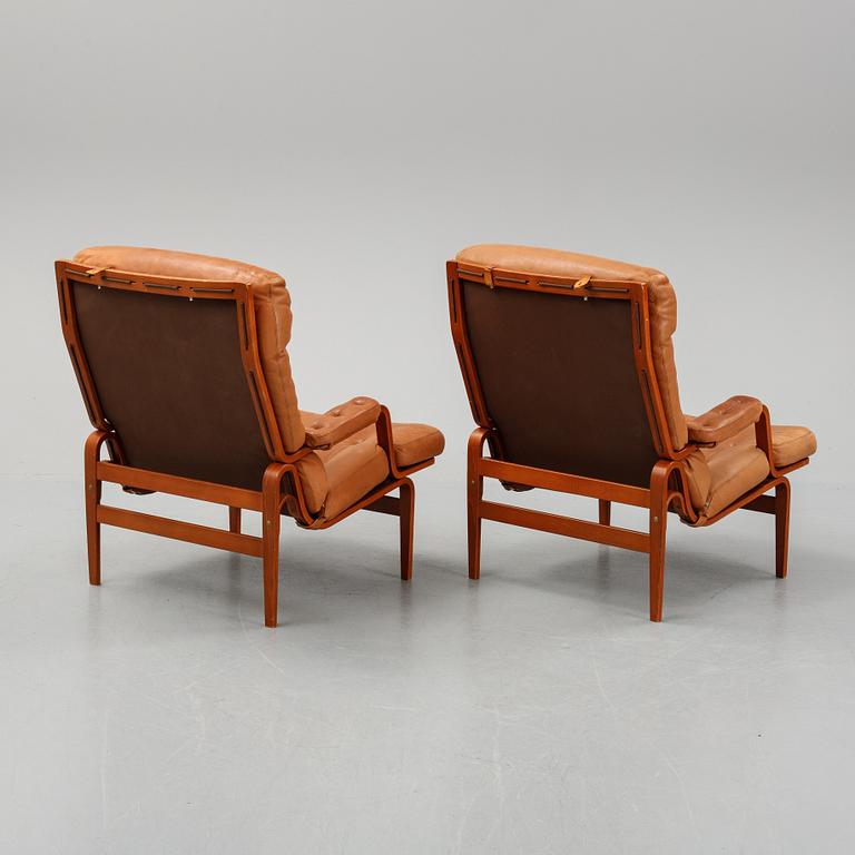 Bruno Mathsson, a pair of "Ingrid" easy chairs, for DUX.