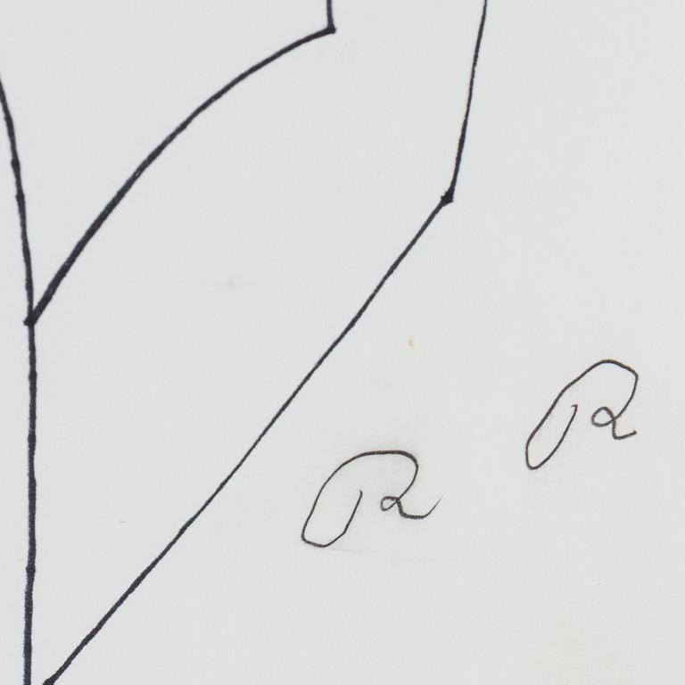 ROGER RISBERG, indian ink on paper, 1999, signed RR.