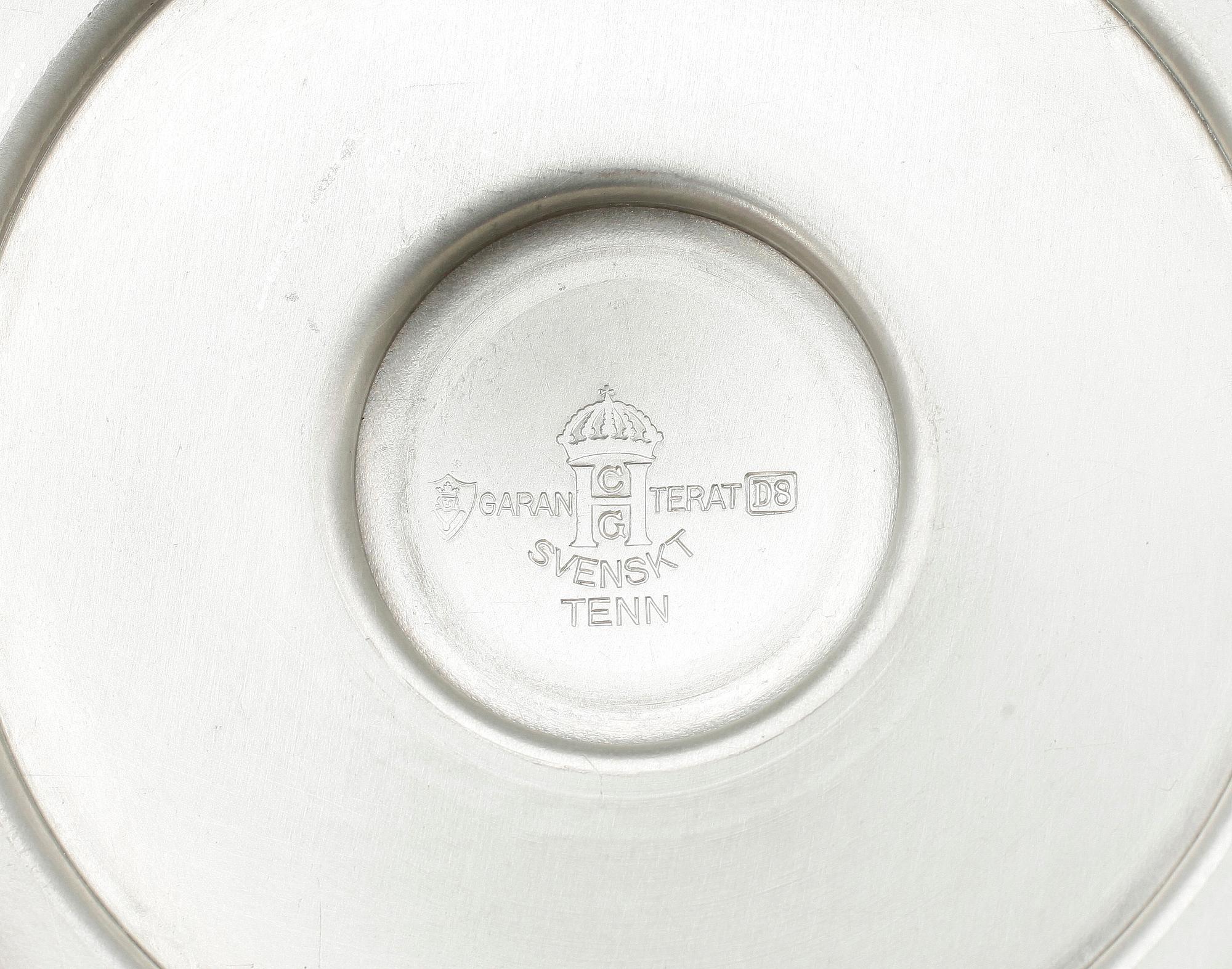 LJUSSTAKAR, ett par, tenn, C.G. Hallberg, 1930.