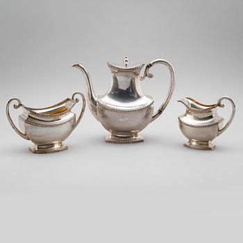 KAFFESERVIS, silver, tidigt 1900-tal. Vikt ca 1188 gram.