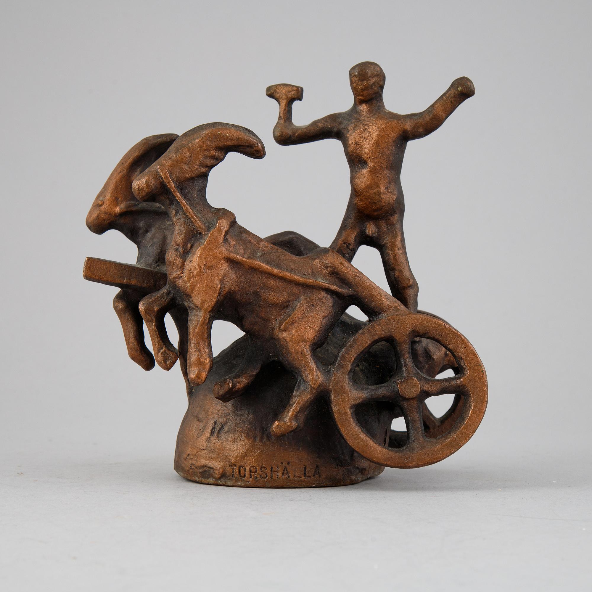 Allan Ebeling, skulptur, brons, signerad och daterad -67.