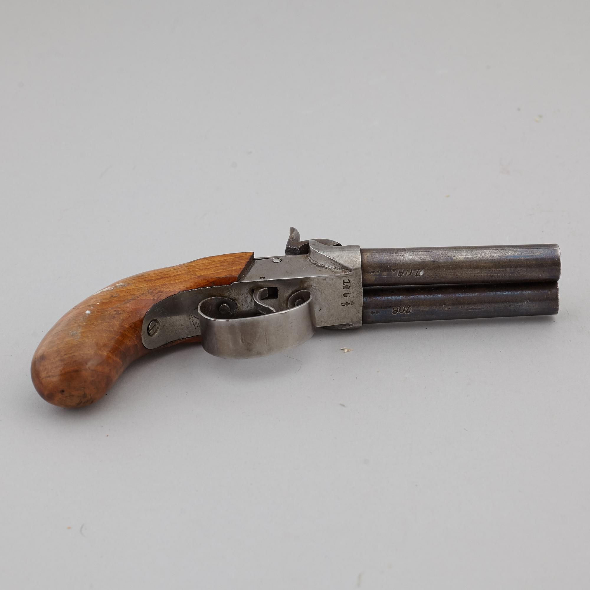 SLAGLÅSPISTOLER, 3 st, 1800-tal.