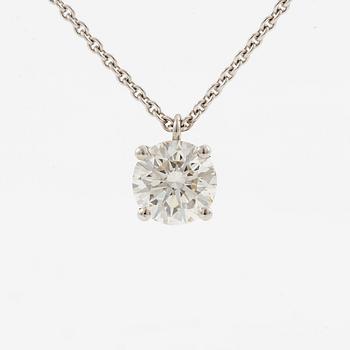 Necklace, Patrik af Forselles, 18K white gold with a brilliant-cut diamond 1.01 ct accompanied by GIA certificate.