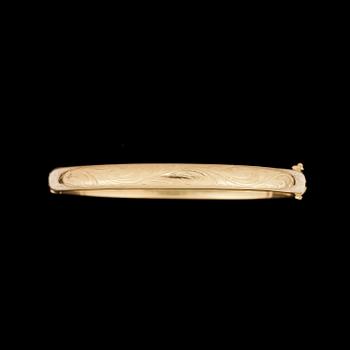 ARMRING, guld 18K, Boliden Guld, 1945. Vikt ca 13,5 gram.