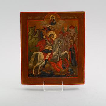 IKON, olja på pannå, Ryssland, 1800-talets andra hälft.