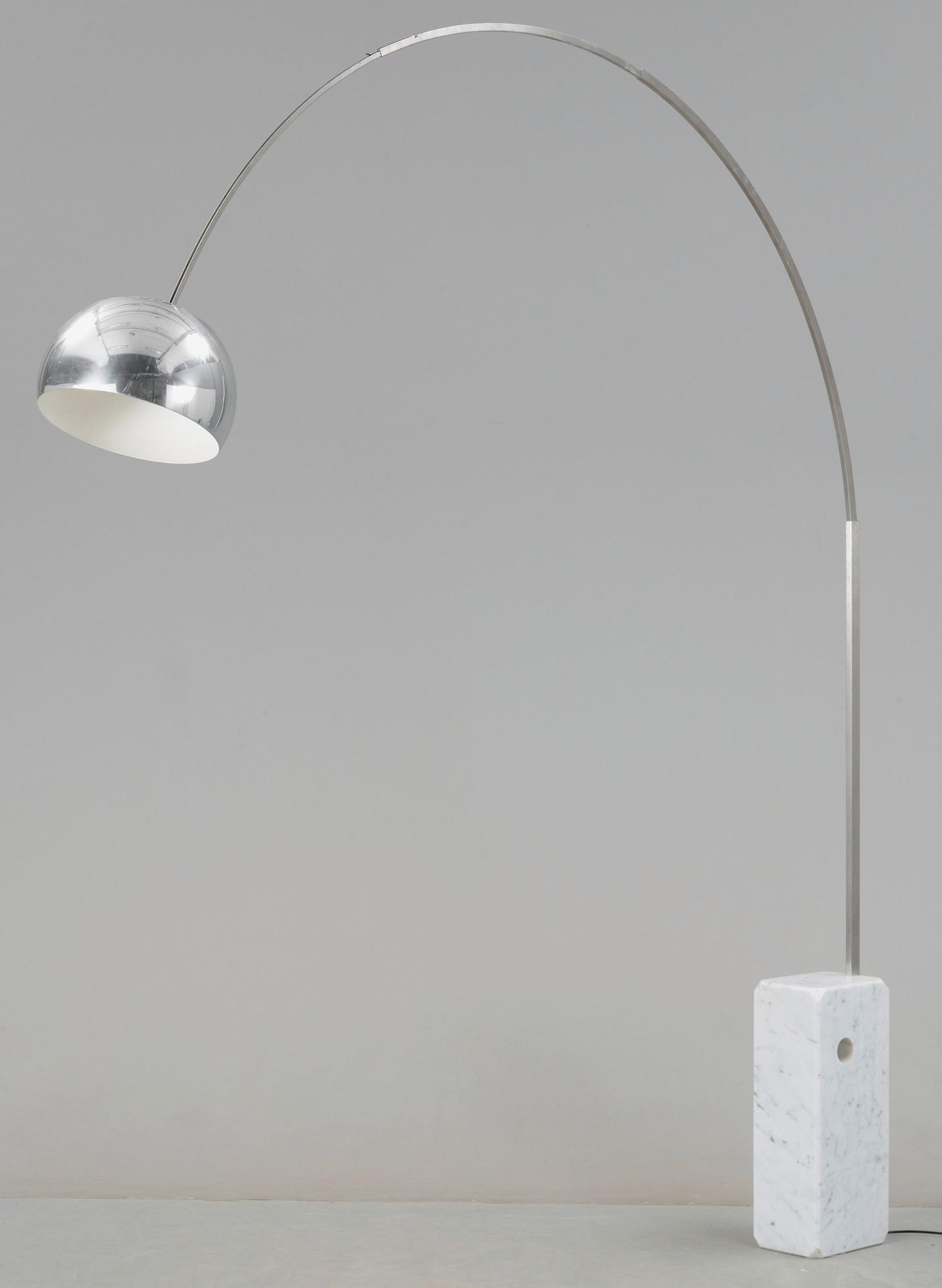 An Achille & Pier Castiglioni floor lamp "Arco", Flos, Italy.