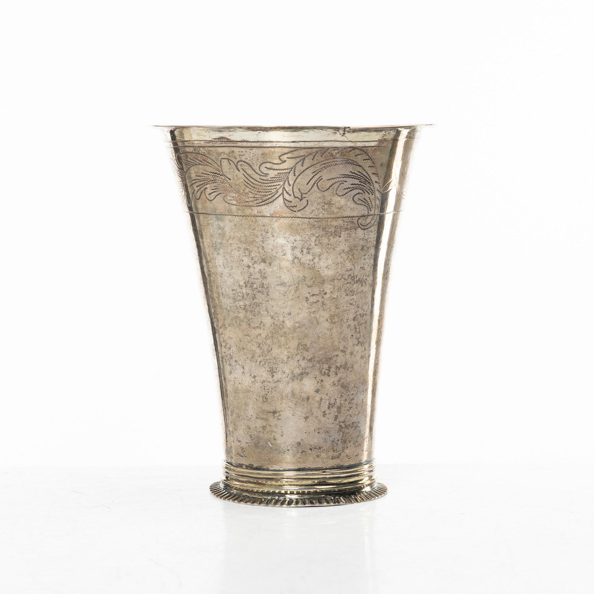 Peter Johan Zetterling, , bägare, silver, Linköping, 1792.