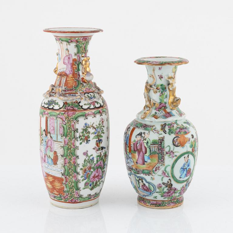 Two Kanton style porcelain vases, China, early 20th century.