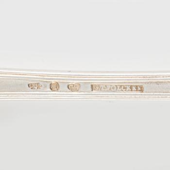 Gafflar, 6 st, silver, Gustaf Theodor Folcker (1835-1877), Stockholm 1844-1845.