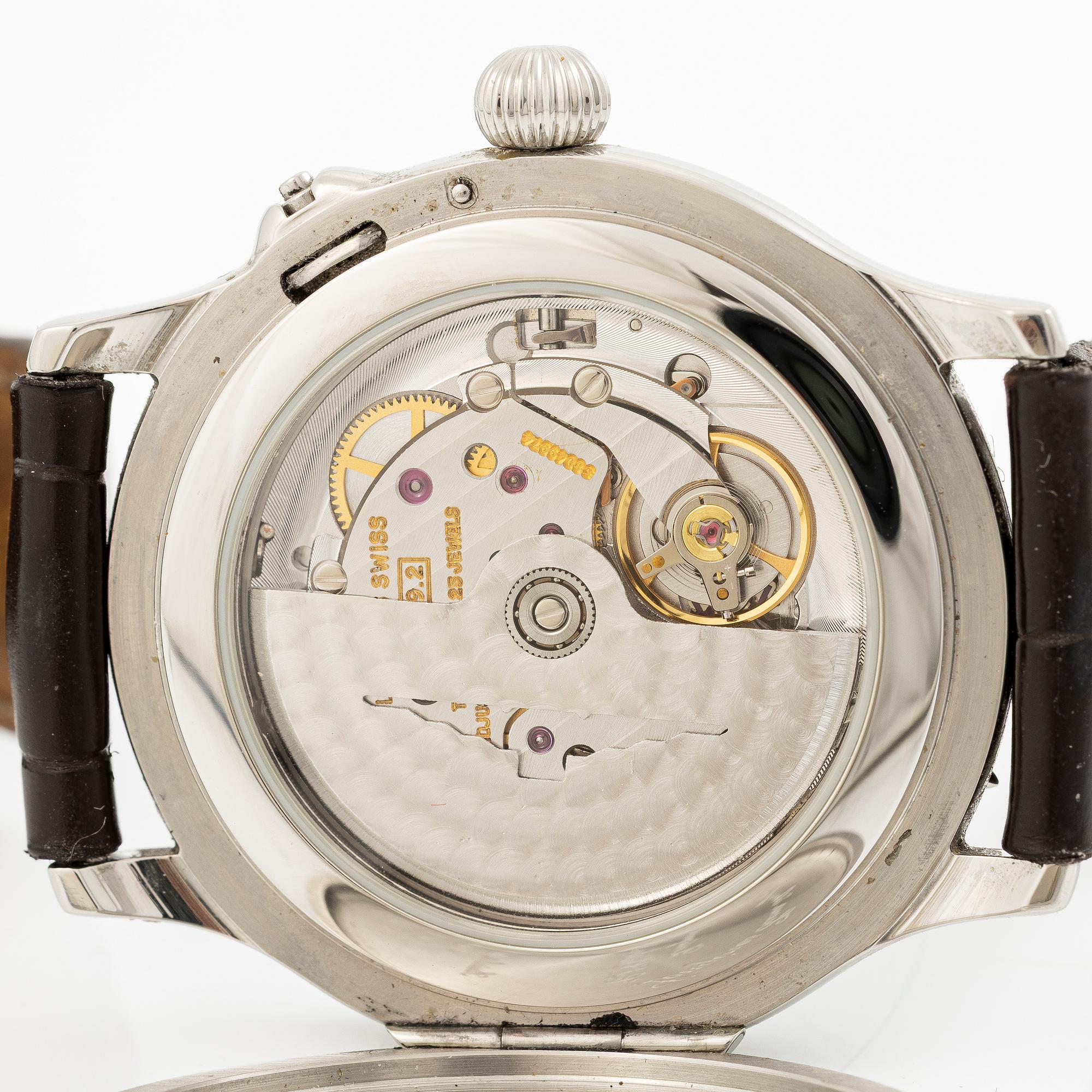 Longines, Hour Angle Watch, designed by Charles Lindbergh, wristwatch, 38 mm.