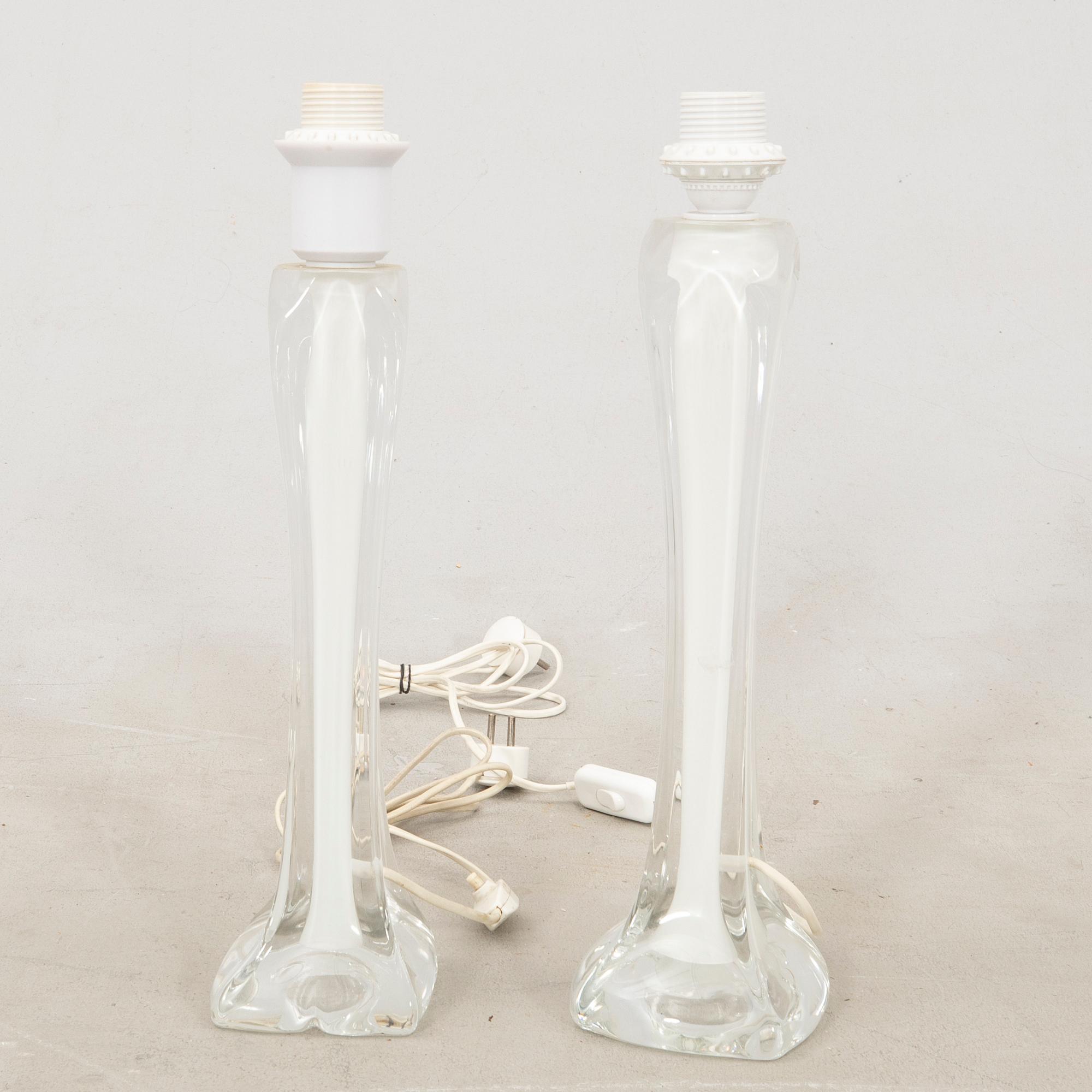 Table lamps, two similar, Kronobergs Belysning, 1970s.