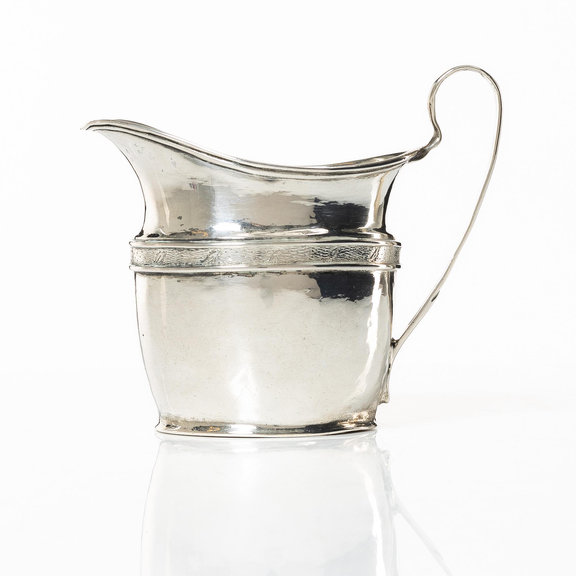 A silver empire creamer, mark of Johan Winqvist, Helsinki, circa 1820.