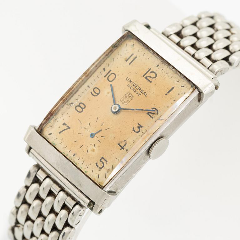 Universal, Geneve, "Gay Frères Bracelet", wristwatch, 22 x 34 (37) mm.